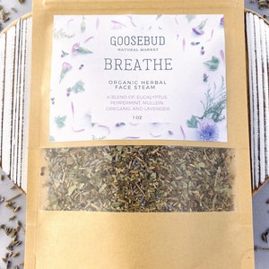 BREATHE,Organic Herbal Steam Facial,Spa Steam, Sinus Steam, Wellness Steam, Face Steam Herbs, Steam Facial, Breathing Relief, Herb Spa Steam