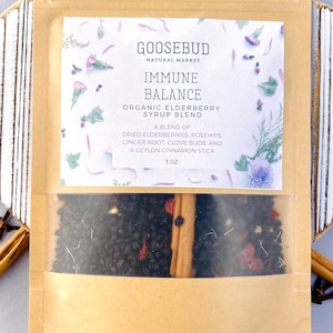 Immune Balance, Elderberry Syrup Kit, makes one pint, with brewing bag!, DIY elderberry syrup, sambucus nigra,immune booster,dried herbs