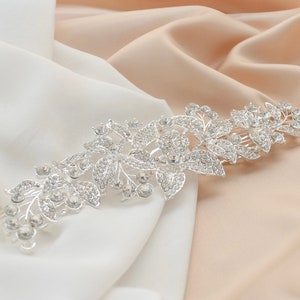 Crushed Crystal Bridal Hair Comb, Decorative Wedding Hair Comb, Lightweight, Hair Jewelry, Bridal Hair Piece, Floral Hair Comb
