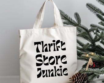Torba płócienna Thrift Store Junkie | Wielorazowa torba na zakupy
