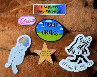 Holographic Vinyl Sticker Pack | Handmade Laptop Decals