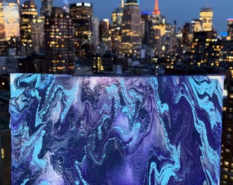 Pinturas acrílicas abstractas de la artista neoyorquina Irina Peak - Conjunto de 3 lienzos contemporáneos