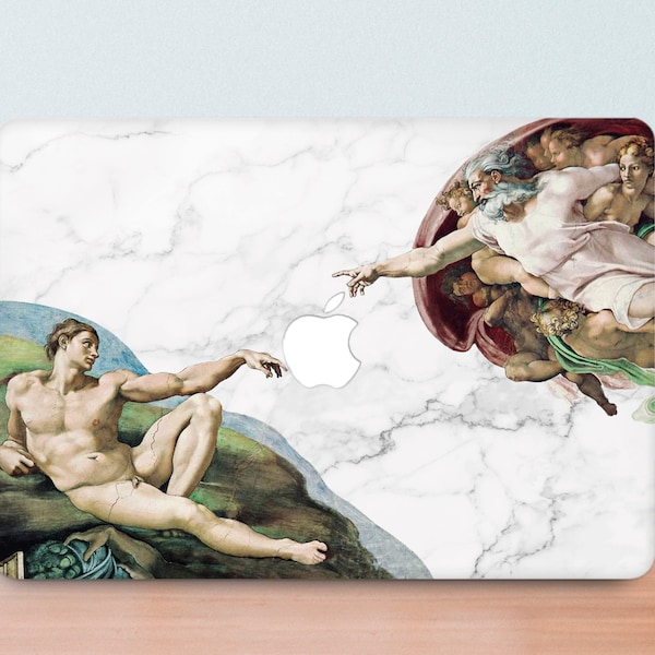 Michelangelo Macbook Pro 16 Case 2019 Macbook Air 13 Case Macbook Pro 13 pouces Case 2019 Création d’Adam Macbook Pro Retina 15 Case DA0145