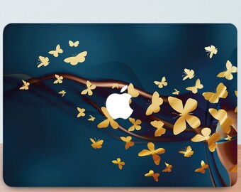 Butterflies Macbook Pro 16 Case Gold Paints Macbook Air 13 Inch Case 2019 Macbook Pro 13 Inch Case Abstract Macbook Pro 15 Inch Case DA0502