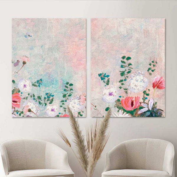 Flowers 5 Multi-Panel Canvas Art Set For Home Room Decoration Nature Large Pictures For Living Room Paintings Set Oil Art Wall Panels DA0443