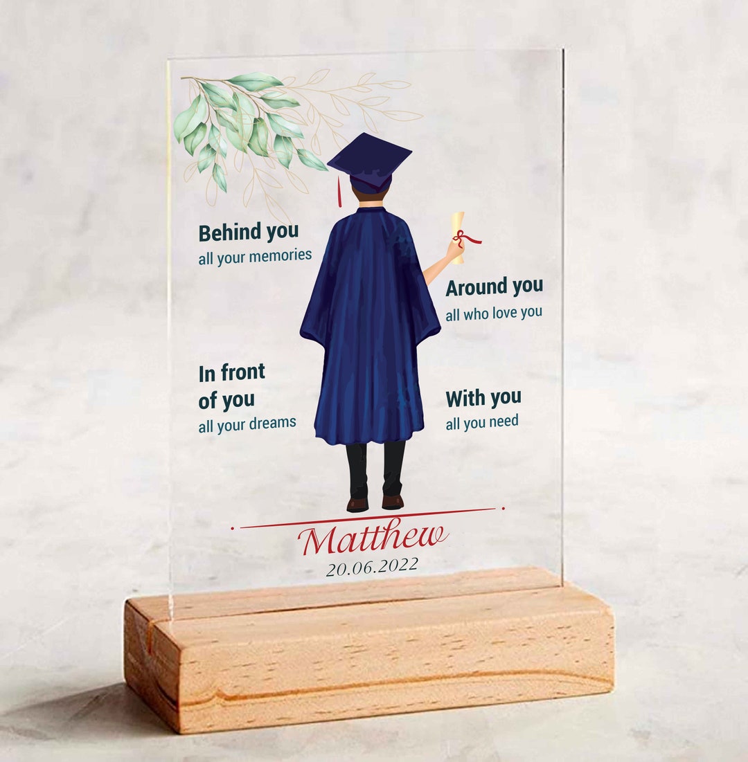 Graduation Acrylic Plaque Personalized Graduation Gift for Him Class of ...