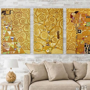 Gustav Klimt Wall Art Paintings Panel Wall Pictures Posters For Room The Tree of Life Prints Modern Art Canvas Pictures Home Decor DA0538