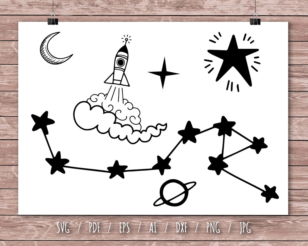 Space Svg Planet Svg Rocket Svg Astronaut Svg Star Svg Astronaut Svg