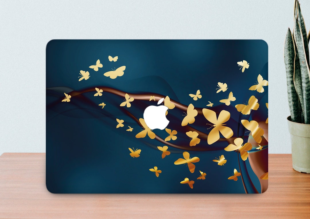 Butterflies MacBook Pro 16 Case Gold Paints MacBook Air 13 Etsy