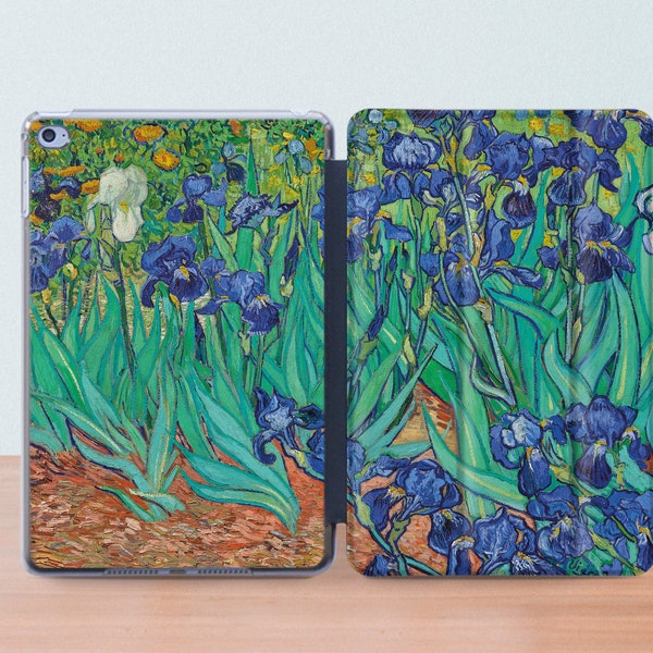 Van Gogh iPad Mini 6e génération Smart Cover iPad Pro 12.9 2021 Étui iPad 10.2 Étui Fleurs Imprimer iPad Air 4e génération Étui iPad 9 Gen Étui DA0555