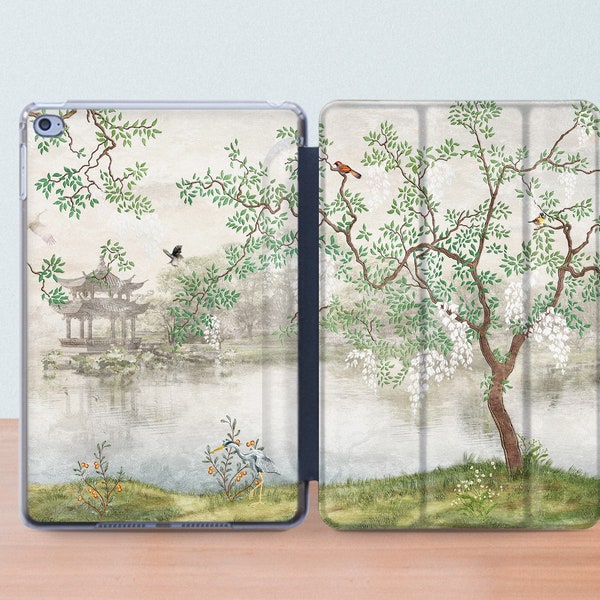 Sakura iPad Mini 6 Case iPad Pro 11.4 Case iPad Pro 12.9 2021 Smart Cover Nature iPad 10.2 2021 Case Japanese Art iPad 5th Gen Case DA0556