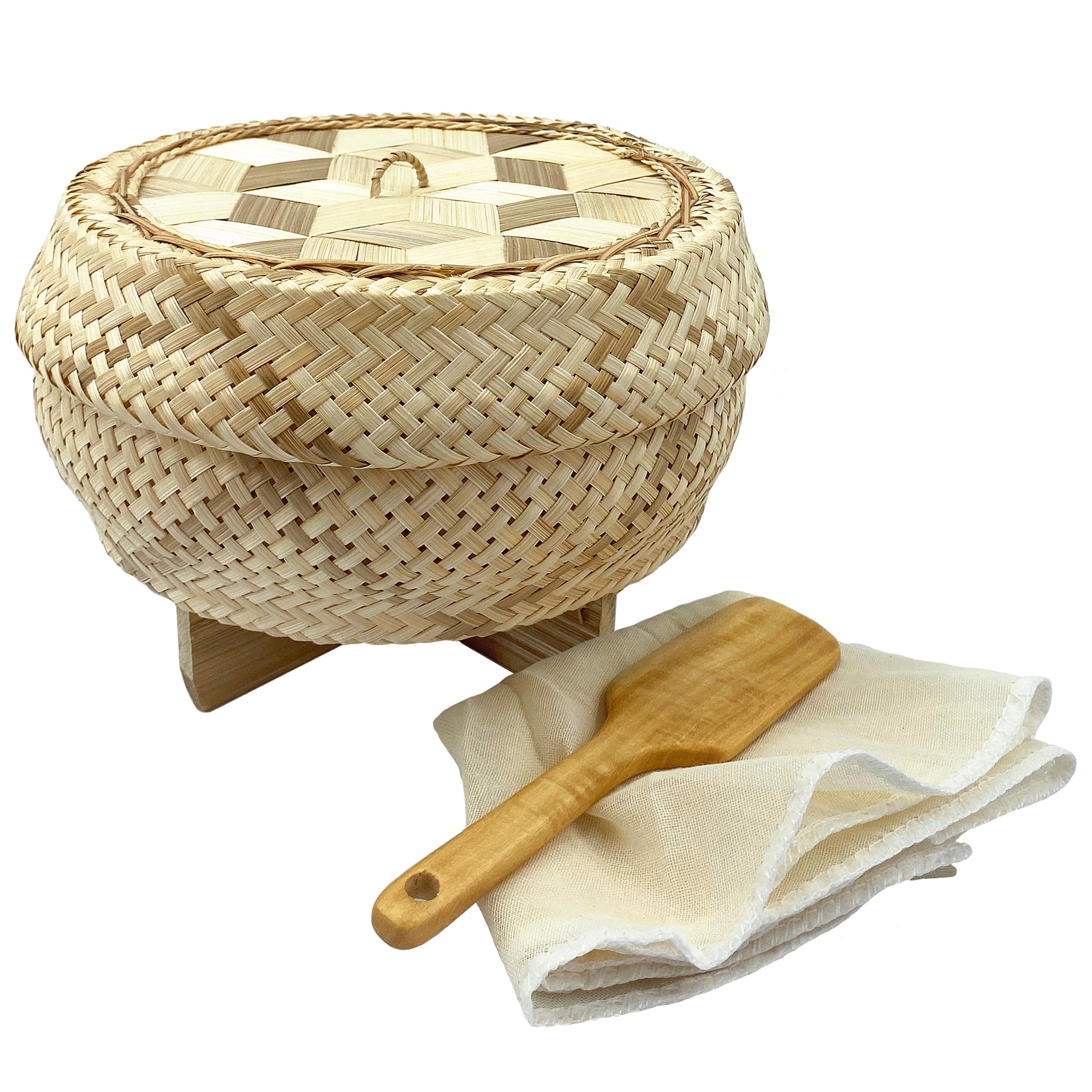 Natural Thai Bamboo Sticky Rice Electric Cooker Steamer Set Etsy