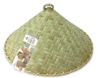 PANWA Traditional Sticky Rice Cooking Steamer Basket Wicker Lid Handcrafted “Universal Fit for all Large” Wing and Round Baskets