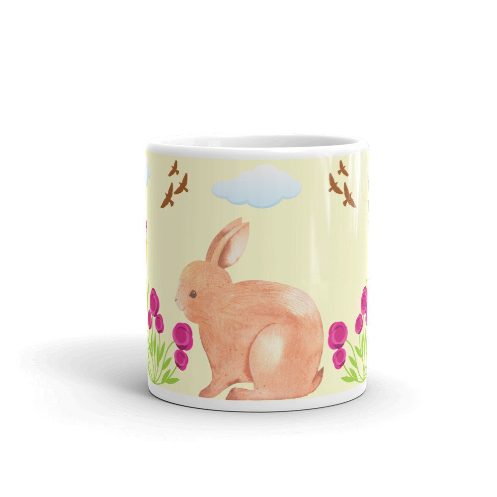 Tasse Lapin Anny En Céramique - Occasion, Blanc, Sans Fêlures Ni éclats, Idéal Pour Les Collectionneurs Ou Déco