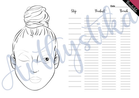 Makeup Face Chart Guide Template Printable Pdf Chart Guide Template Printable Pdf