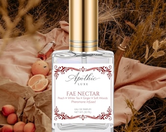FAE NECTAR | Peach Oakmoss Perfume – Juicy Peach Earthy Moss Scent | Fairycore Woodland Fragrance