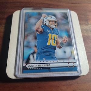 Justin Herbert sports card Coaster