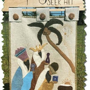 INSTANT DOWNLOAD Digital Pattern , Create Wool Applique Designs for the Festive Season, Embroidery Techniques, Modern Christian Wall Art