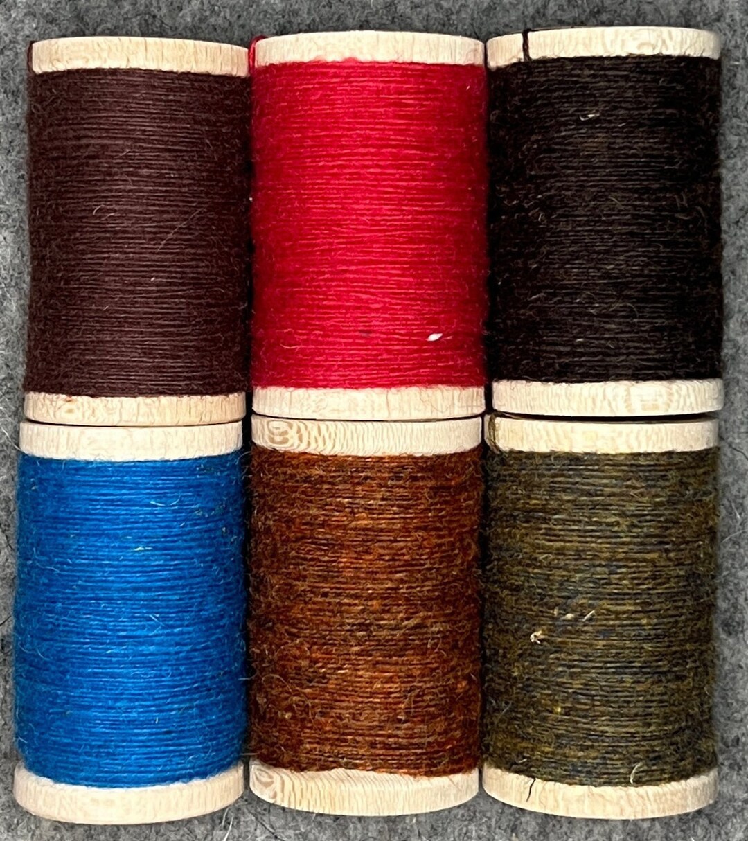 Rustic Moire Thread 6 Spool LOTS for Wool Applique, Embroidery, and ...