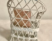 Miniature dollhouse wicker-like chair 1 12