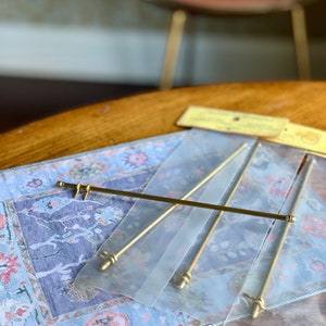 Miniature Dollhouse Vintage Southern Brassworks Drapery Rod With Extension Capability 1:12 Scale Window Fashion