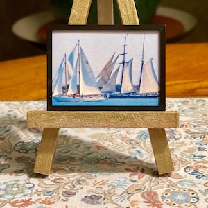 Miniature Dollhouse Original Framed Yacht Club Artwork/Photography By Noel Medina 1:12 Scale Art