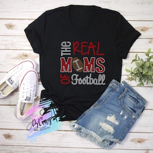 Real Moms of Football Rhinestone Shirt