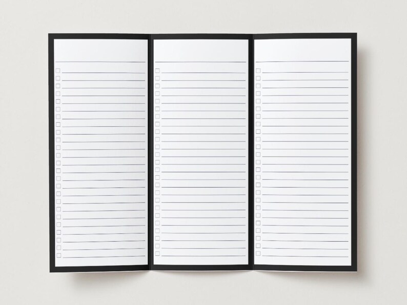 To Do List; Tri-fold; Compact to Do List; Stay Organized; 6 Lists in ...