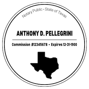 Notary Public Custom Stamp - Digital File
