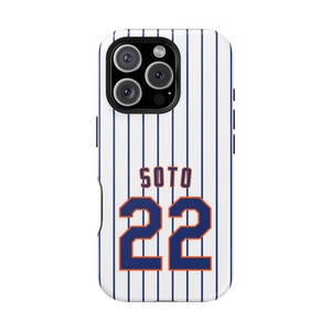 Juan Soto Queens New York Baseball White MagSafe Case iPhone 13, 14, 15, 16