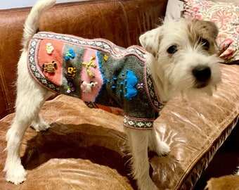 Size 4 Handmade Peruvian Dog Sweaters.