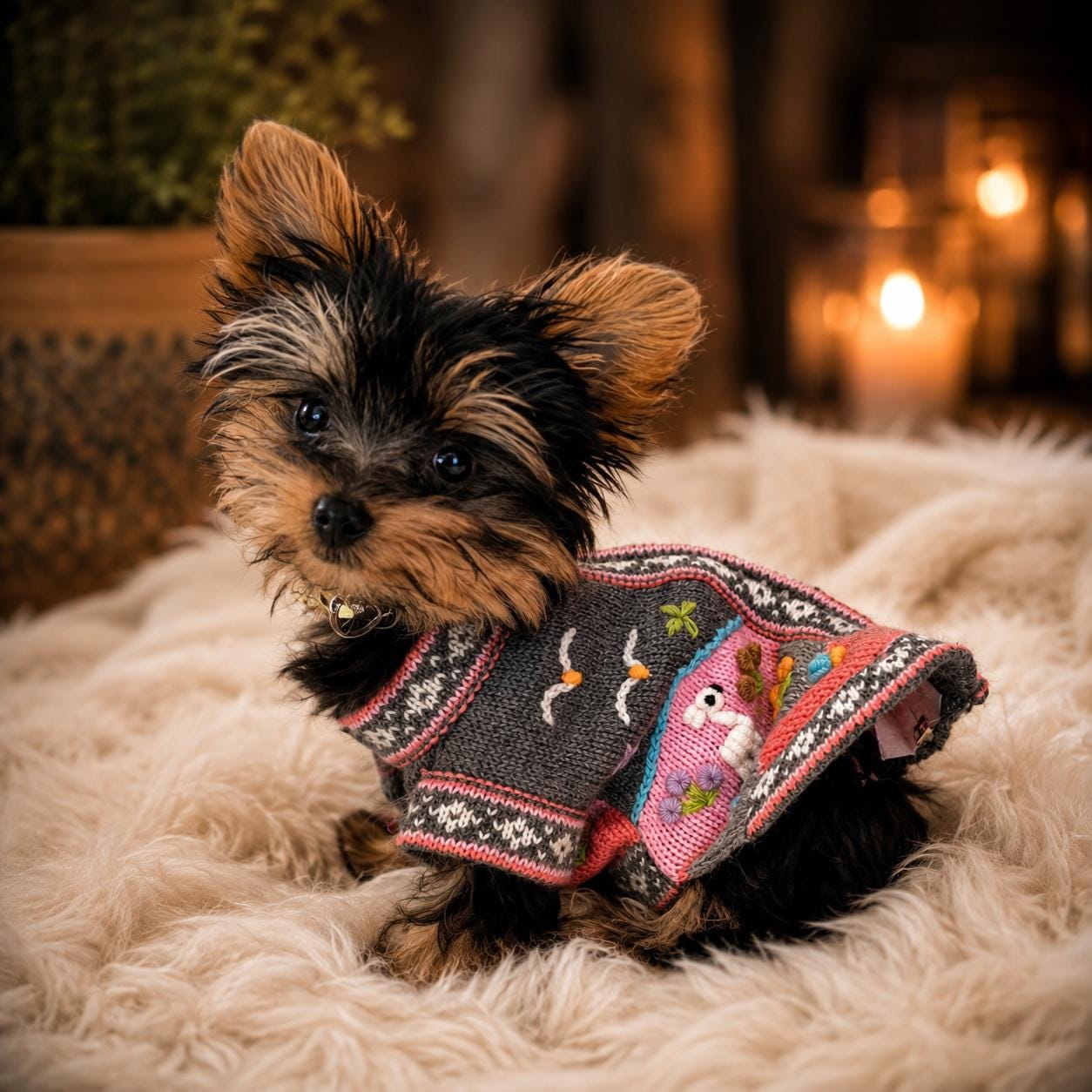 Handmade Premium Baby Alpaca Teacup Puppy Sweater (XX0–X0