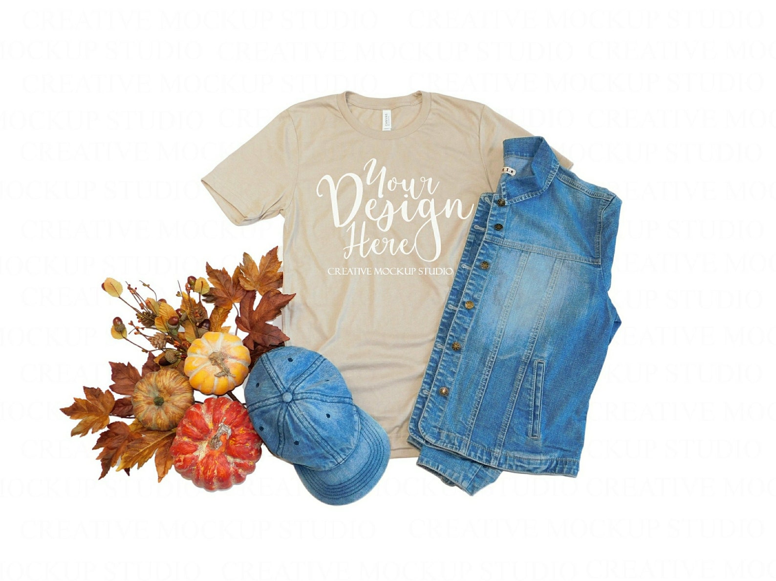 Download Bella Canvas 3001 Heather Tan Bella Canvas Mockup Tshirt ...