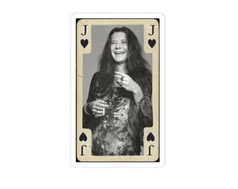 Kiss-Cut Sticker- Janis Joplin Playing Card