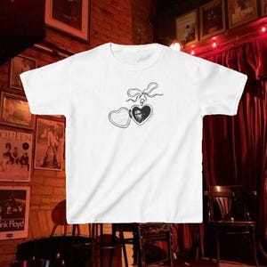 Baby Tee- Jeff Buckley heart locket