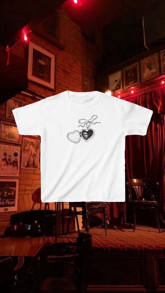 Baby Tee- Jeff Buckley heart locket