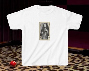 Baby Tee- Janis Joplin Playing Card Frame T Shirt/Janis of Hearts