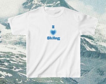 Baby Tee- I love skiing