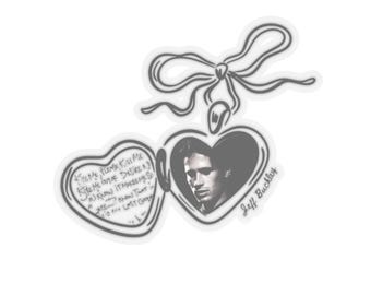 Jeff Buckley Heart Locket Sticker