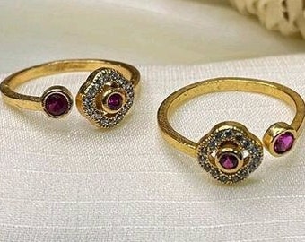 Joyería de boda india/anillo de dedo del pie indio/regalo para dama india/joyas de mujeres indias/anillo de dedo plateado/anillo de dedo plateado/anillo de oro