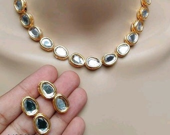 Kundan necklace/necklace with earrings/kundan haar/kundan necklace/traditional wear/wedding jewellery set/necklace for women