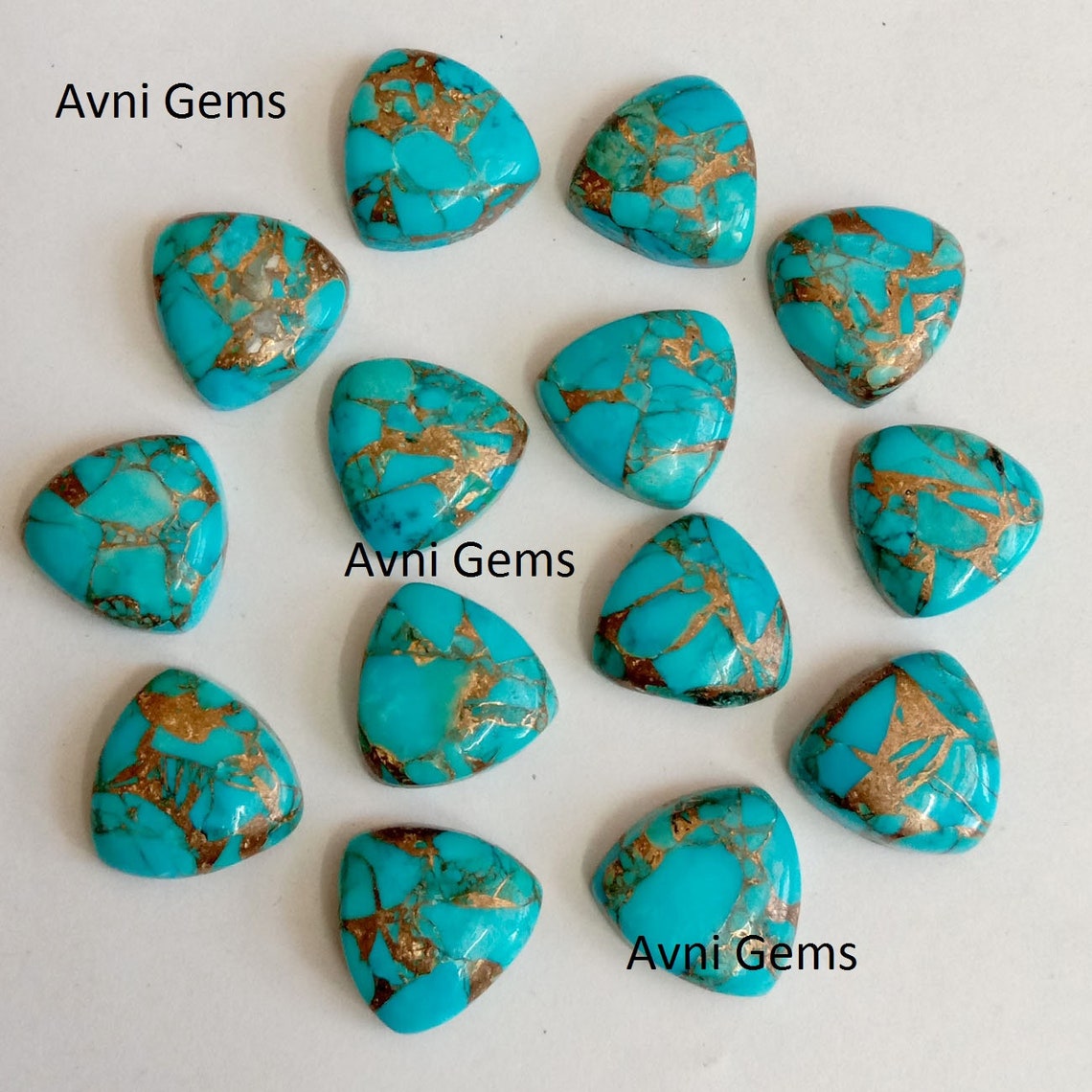 Natürliche blaue Kupfer Türkis 5mm bis 20mm Billion Cabochon | Etsy