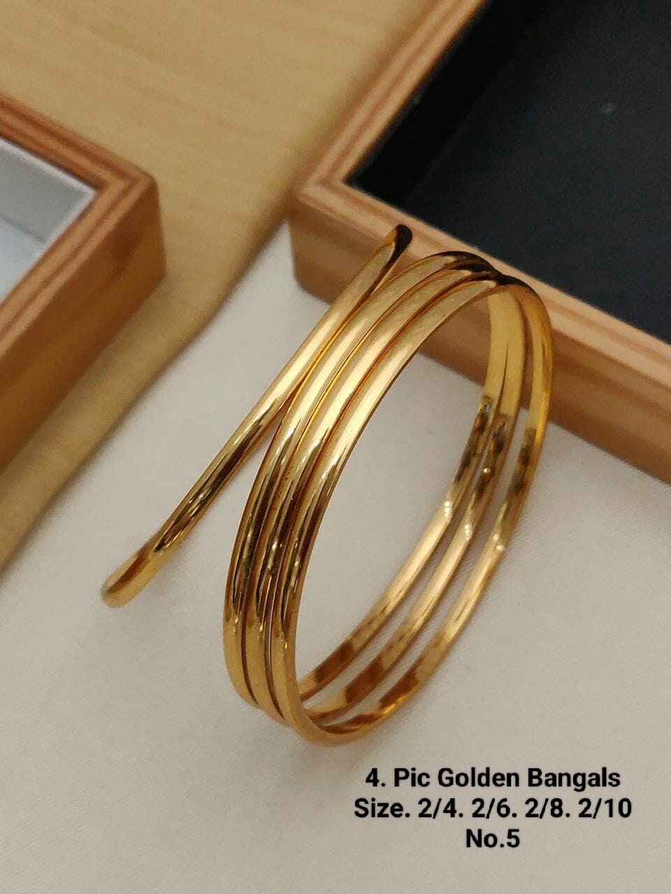 GURHAN Hoopla Gold Plain Bangle Bracelet, 6.5mm Wide, No Stone
