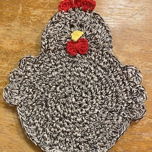 Chicken Trivet Farmhouse Style Crochet