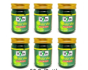 Green Seven Green Balsam Orzeźwiający Relaksujący Uśmierzający Ból Ukąszenia Owadów 50g 6X