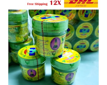 12X HONG THAI Traditional Herbal Aroma Nasal Refreshing Inhalant HERB 100% 40g.