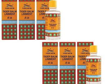 Tiger Balm Liniment Oil Pain Relief Massage Aroma Thai Herbal 28 ml.6 Btls