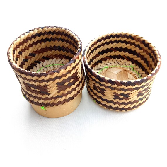 Thai Sticky Rice Basket Bamboo Handmade Etsy