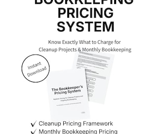 Bookkeeping Pricing System | How to Price Cleanup & Monthly Bookkeeping Services | Bookkeeper Rate Calculator
