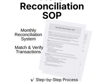 Xero Reconciliation SOP | Monthly Bookkeeping Workflows, Templates (Digital Download)